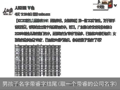 男孩子名字带睿字结尾(取一个带睿的公司名字)