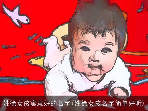 姓徐女孩寓意好的名字(姓徐女孩名字简单好听)