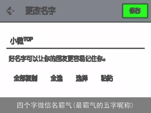 四个字微信名霸气(最霸气的五字昵称)