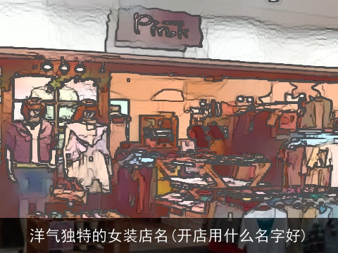 洋气独特的女装店名(开店用什么名字好)