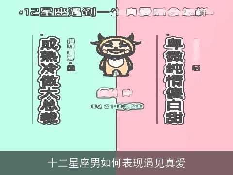 十二星座男如何表现遇见真爱