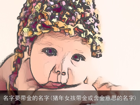 名字要带金的名字(猪年女孩带金或含金意思的名字)
