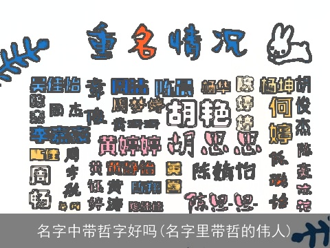 名字中带哲字好吗(名字里带哲的伟人)