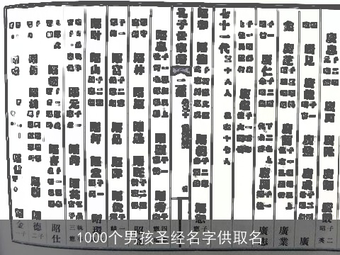 1000个男孩圣经名字供取名