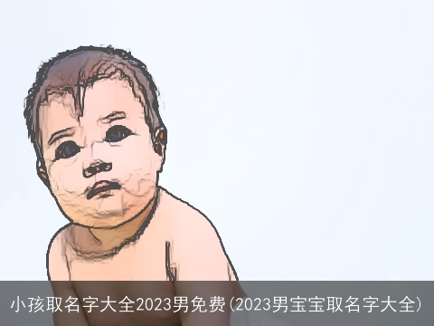 小孩取名字大全2023男免费(2023男宝宝取名字大全)