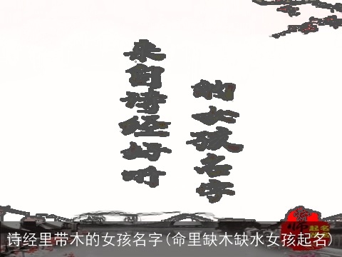 诗经里带木的女孩名字(命里缺木缺水女孩起名)