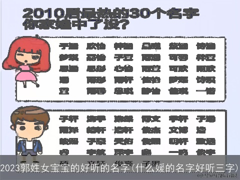 2023郭姓女宝宝的好听的名字(什么媛的名字好听三字)