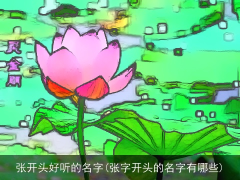 张开头好听的名字(张字开头的名字有哪些)