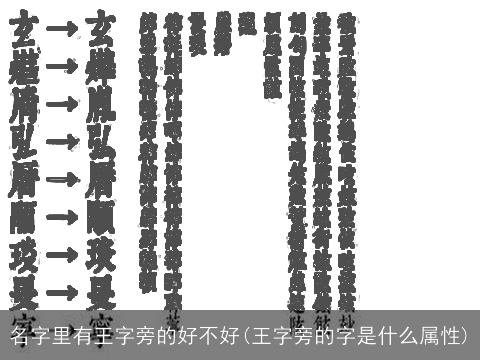名字里有王字旁的好不好(王字旁的字是什么属性)