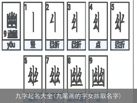 九字起名大全(九笔画的字女孩取名字)