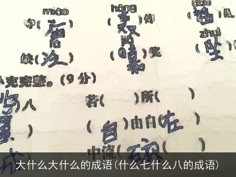 大什么大什么的成语(什么七什么八的成语)