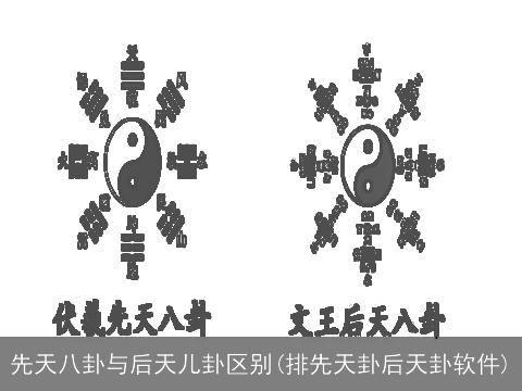 先天八卦与后天儿卦区别(排先天卦后天卦软件)