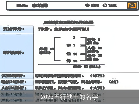 2023五行缺土的名字