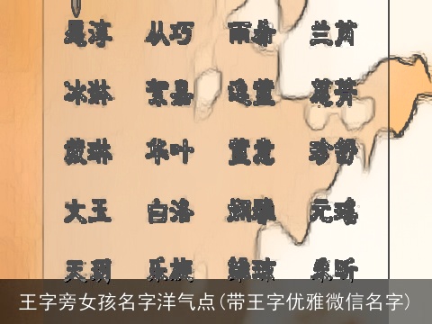 王字旁女孩名字洋气点(带王字优雅微信名字)