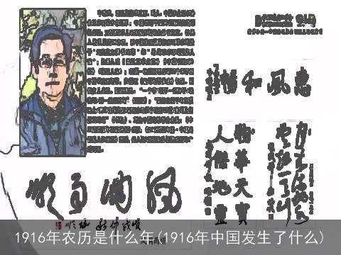 1916年农历是什么年(1916年中国发生了什么)