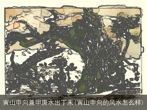 寅山申向兼甲庚水出丁未(寅山申向的风水怎么样)