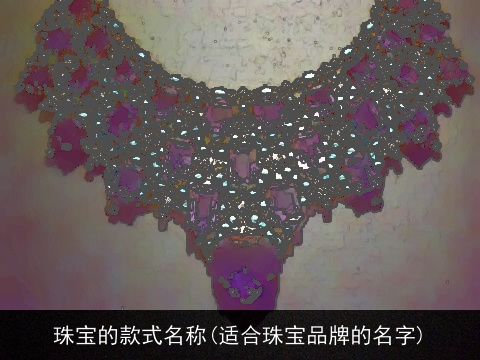 珠宝的款式名称(适合珠宝品牌的名字)