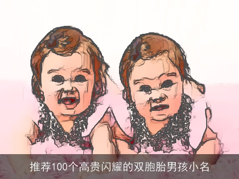 推荐100个高贵闪耀的双胞胎男孩小名