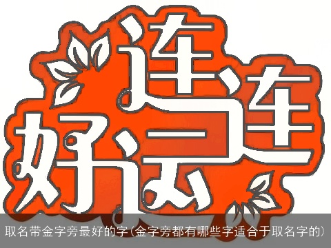 取名带金字旁最好的字(金字旁都有哪些字适合于取名字的)