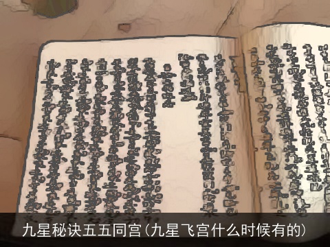 九星秘诀五五同宫(九星飞宫什么时候有的)