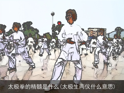 太极拳的精髓是什么(太极生两仪什么意思)