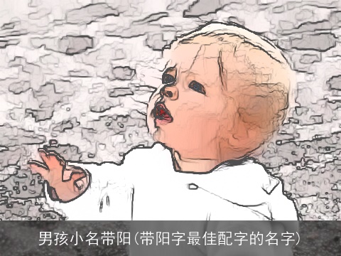 男孩小名带阳(带阳字最佳配字的名字)