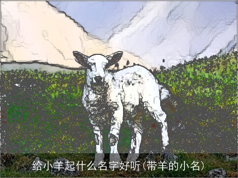 给小羊起什么名字好听(带羊的小名)