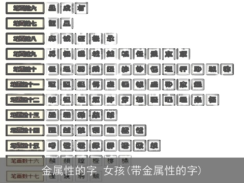 金属性的字 女孩(带金属性的字)