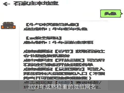 2023年成熟稳重的微信网名