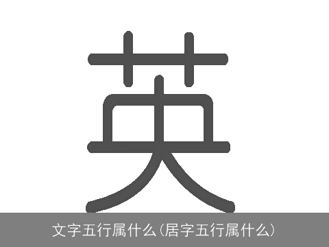 文字五行属什么(居字五行属什么)