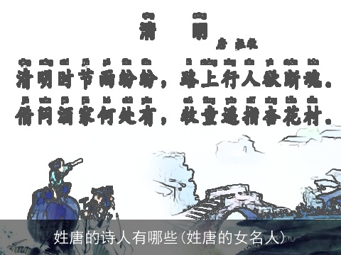 姓唐的诗人有哪些(姓唐的女名人)