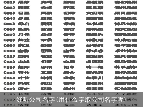 好听公司名字(用什么字取公司名字呢)