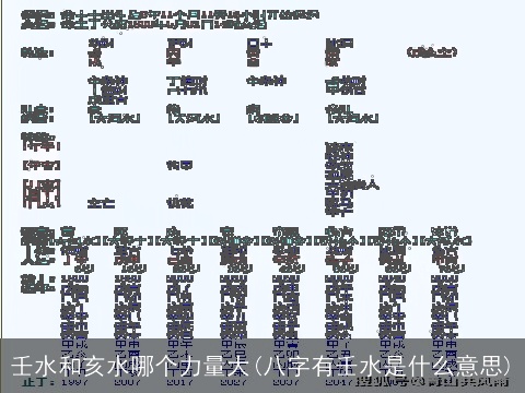 壬水和亥水哪个力量大(八字有壬水是什么意思)