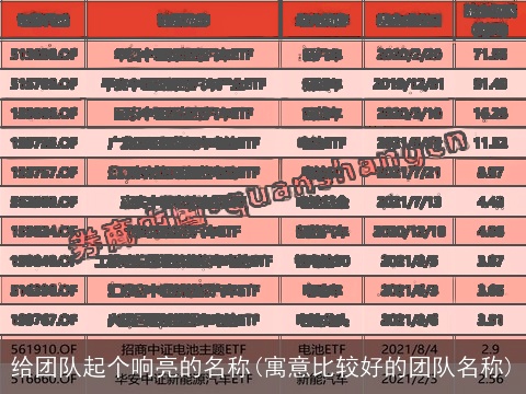 给团队起个响亮的名称(寓意比较好的团队名称)