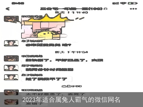 2023年适合属兔人霸气的微信网名