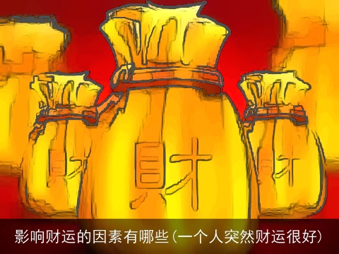 影响财运的因素有哪些(一个人突然财运很好)