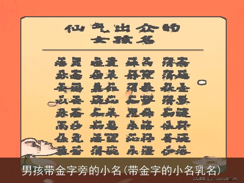 男孩带金字旁的小名(带金字的小名乳名)