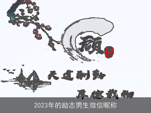 2023年的励志男生微信昵称