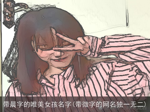 带晨字的唯美女孩名字(带微字的网名独一无二)