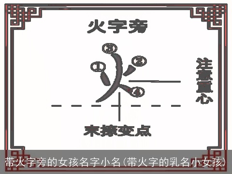 带火字旁的女孩名字小名(带火字的乳名小女孩)