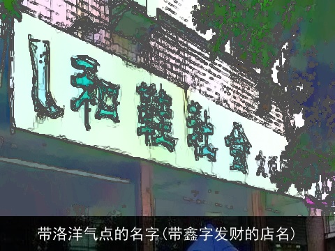 带洛洋气点的名字(带鑫字发财的店名)