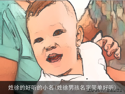 姓徐的好听的小名(姓徐男孩名字简单好听)