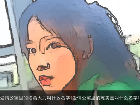 爱情公寓里的诸葛大力叫什么名字(爱情公寓里的陈美嘉叫什么名字)