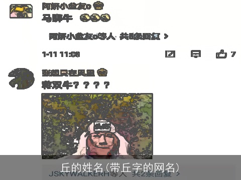 丘的姓名(带丘字的网名)