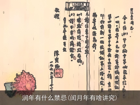 润年有什么禁忌(闰月年有啥讲究)