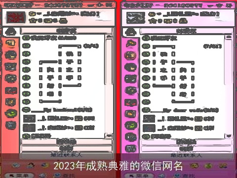 2023年成熟典雅的微信网名