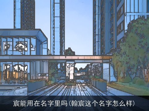 宸能用在名字里吗(翰宸这个名字怎么样)