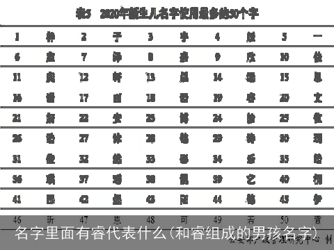 名字里面有睿代表什么(和睿组成的男孩名字)