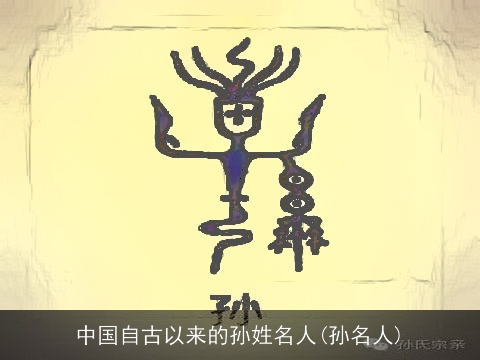 中国自古以来的孙姓名人(孙名人)