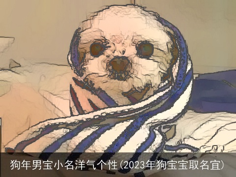 狗年男宝小名洋气个性(2023年狗宝宝取名宜)
